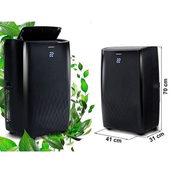 ​Aer conditionat portabil, 5 in1, raceste, incalzeste, dezumidifica, aeriseste si mod noapte, design minimalist, afisaj LCD, panou de control tactil, aplicatie Tuya Smart Remote Control, 4000 W, negru - 7- Roveli