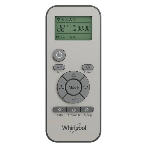 Aparat aer conditionat portabil Whirpool, dezumidificare, timer, autocuratare, mod de noapte, 12000 BTU, A, debit aer 280 mc/h, cu telecomanda, 442 x 326 x 718 mm, alb - 7- Roveli