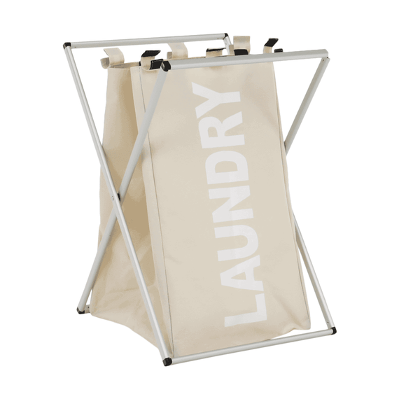 Coş de rufe din pânză, gri-bej, LAUNDRY TYP 1 - 3- Roveli