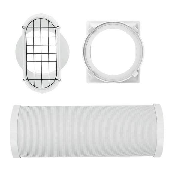 Aparat aer conditionat portabil Whirpool, dezumidificare, timer, autocuratare, mod de noapte, 12000 BTU, A, debit aer 280 mc/h, cu telecomanda, 442 x 326 x 718 mm, alb - 9- Roveli