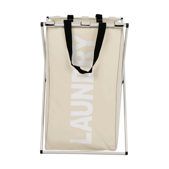 Coş de rufe din pânză, gri-bej, LAUNDRY TYP 1 - 9- Roveli