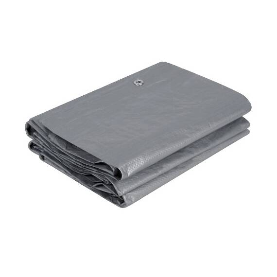 Prelata DacEnergy©, polietilena HDPE, 260 g/m2, rezistent la ploaie, inghet si razele UV, impermeabil, 600 x 400 cm, argintiu si negru - - Roveli