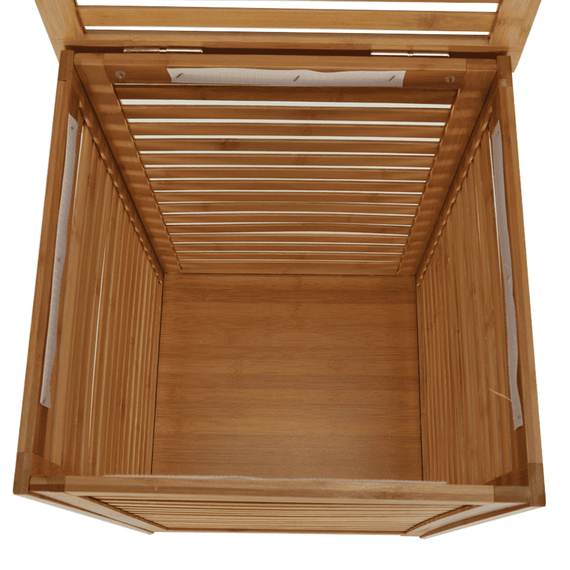 Coş de rufe, bambus lăcuit/bej, BASKET - 4- Roveli