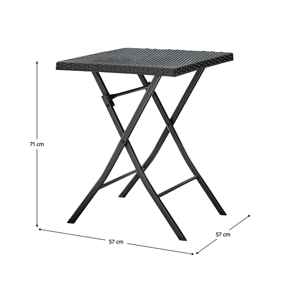 Set ratan de grădina 1+2, negru, FARUK - 2- Roveli