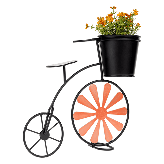 Ghiveci RETRO în formă de bicicletă, vişiniu / negru, SEMIL - - Roveli
