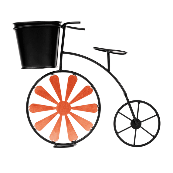 Ghiveci RETRO în formă de bicicletă, vişiniu / negru, SEMIL - 10- Roveli