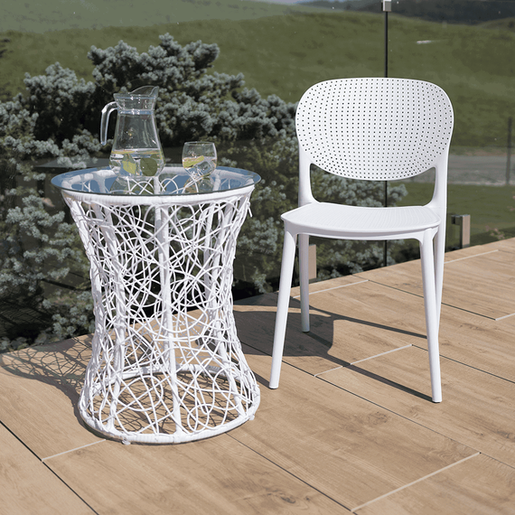 Scaun stivuibil, alb, FEDRA NEW - 11- Roveli