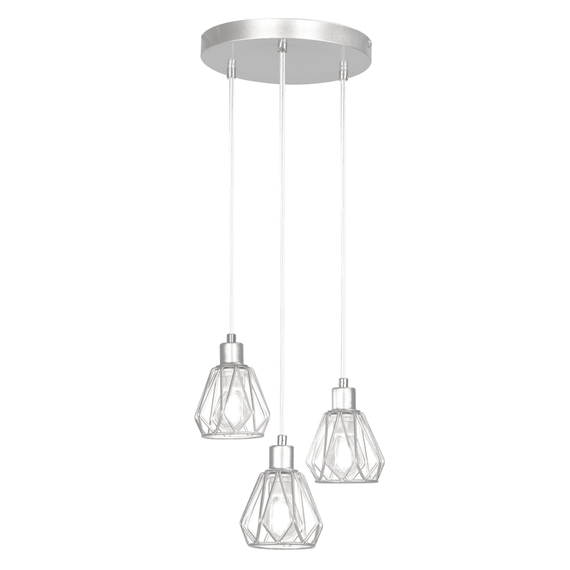 Lampă suspendată, argintiu/metal, OKIRA TIP 1 - - Roveli