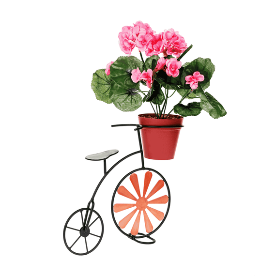 Ghiveci RETRO în formă de bicicletă, vişiniu / negru, SEMIL - 7- Roveli