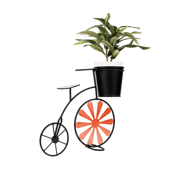 Ghiveci RETRO în formă de bicicletă, vişiniu / negru, SEMIL - 5- Roveli