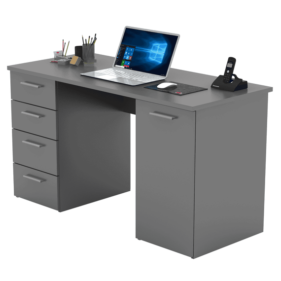 Masă birou, grafit, EUSTACH - 4- Roveli