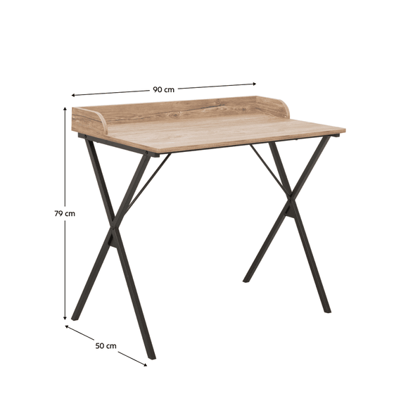 Birou pentru PC, stejar/negru, OFIS - 2- Roveli