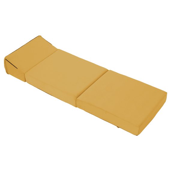Saltea pliabilă/fotoliu extensibil, 2 in 1, galben, PELOS - 5- Roveli