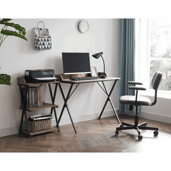 Birou pentru PC, stejar/negru, OFIS - 14- Roveli