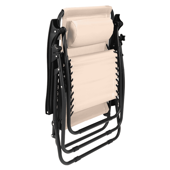 Scaun de grădină poziţionabil, bej, GERALD NEW - 5- Roveli