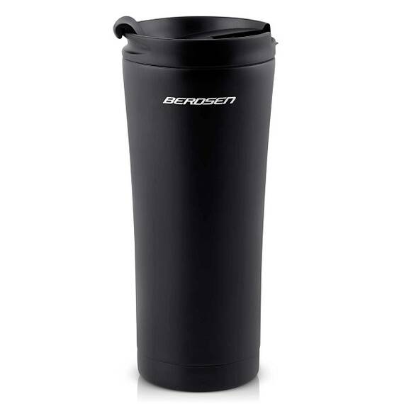 Termos, fabricat din otel inoxidabil,capac strans, forma ergonomica, capacitate 470 ml, negru - - Roveli