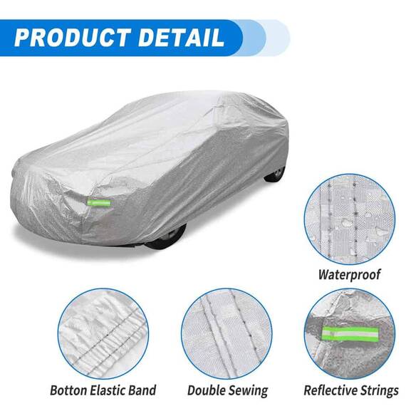 Prelata auto DacEnergy© realizata din material premium tip oxford, compatibila cu marca Dacia Duster I 2009-2017, impermeabila, protectie solara, anti vant, rezistenta la zgarieturi, 4.37×1.85×1.6m - 3- Roveli