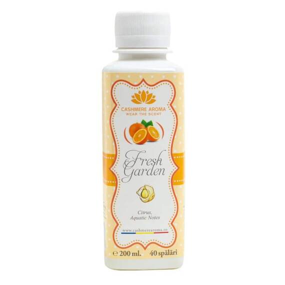 Parfum rufe concentrat Cashmere Aroma Fresh Garden, parfum elegant si persistent, 200 ml, 40 spalari - - Roveli