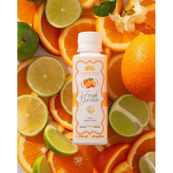 Parfum rufe concentrat Cashmere Aroma Fresh Garden, parfum elegant si persistent, 200 ml, 40 spalari - 3- Roveli