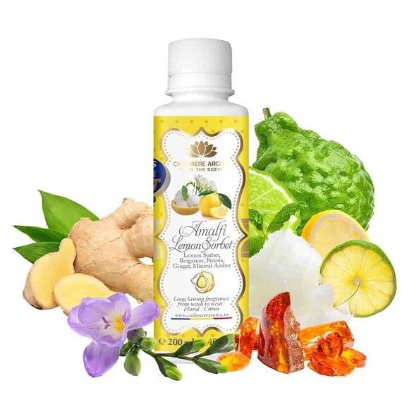 Parfum rufe concentrat Cashmere Aroma Amalfi Lemon Sorbet, parfum elegant si persistent, 200 ml, 40 spalari - 2- Roveli
