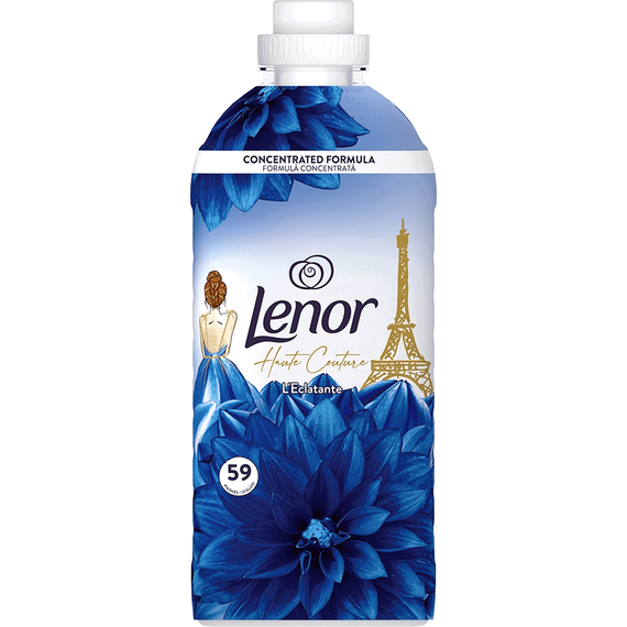 Balsam de rufe Lenor Haute Couture – L’Éclatante, parfum floral puternic, vibrant, 59 spalari, 1239 ml - - Roveli