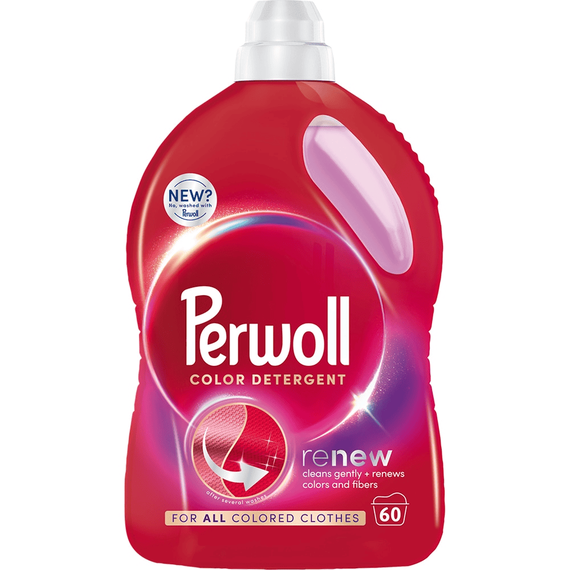 Detergent lichid Perwoll Color Renew, parfum discret si elegant, revitalizeaza si reimprospateaza culorile, 3 l, 60 spalari - - Roveli