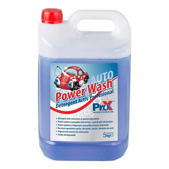 ​Detergent auto profesional, Pro-X Power Wash, produs ecologic, usor biodegradabil, care nu ataca suprafetele vopsite, spuma activa, 5 l - - Roveli
