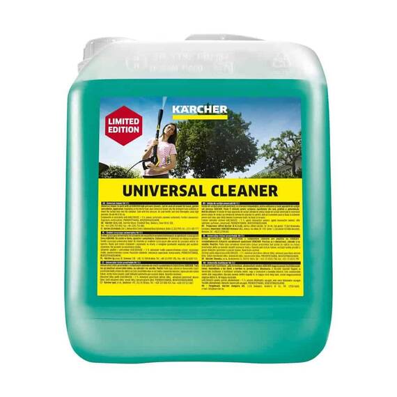 ​Detergent lichid universal Karcher, actiune de curatare deosebit de blanda, compatibil cu aparatul de spalat cu presiune Karcher K 2, K 3, K 4, K 5, K 7, 5 litri - - Roveli