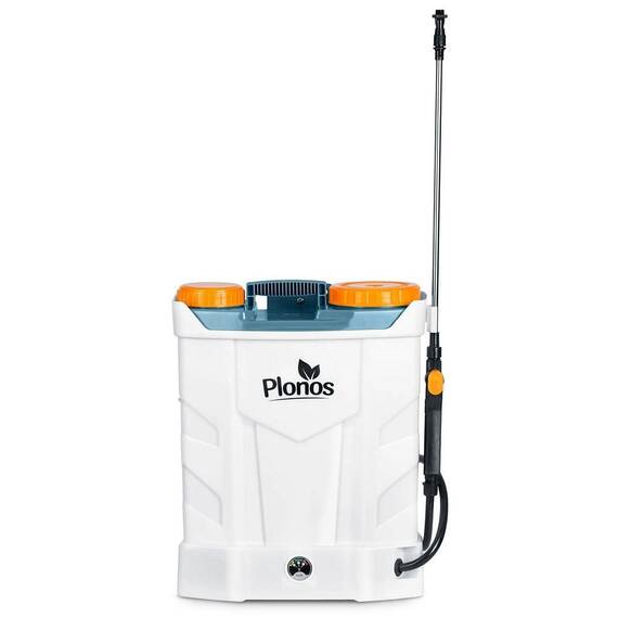 ​Pompa de stropit cu acumulator, plumb-acid, 12 V, 8 Ah, 4 duze diferite, presiune maxima 5,5 bar, debit maxim 3,1 l/min, timp de lucru 3-4 ore, 45 x 36 x 17 cm, 16 l - - Roveli