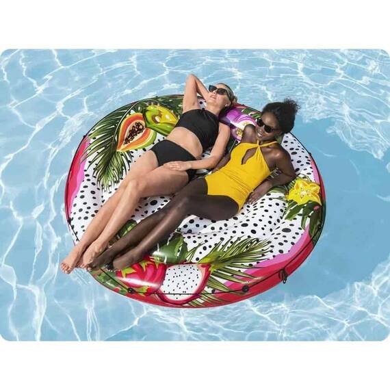 ​Saltea gonflabila de plaja Bestway, fabricata din material PVC, aspect maiestuos si frumos, cu fructe, sarcina maxima 180 kg, 2 persoane, 188 x 188 cm - 2- Roveli