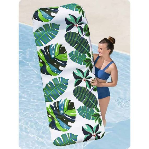 ​Saltea gonflabila de plaja Bestway, fabricata din material PVC, material textil cu protectie UV, 183 x 73 cm, cu model, verde - 3- Roveli