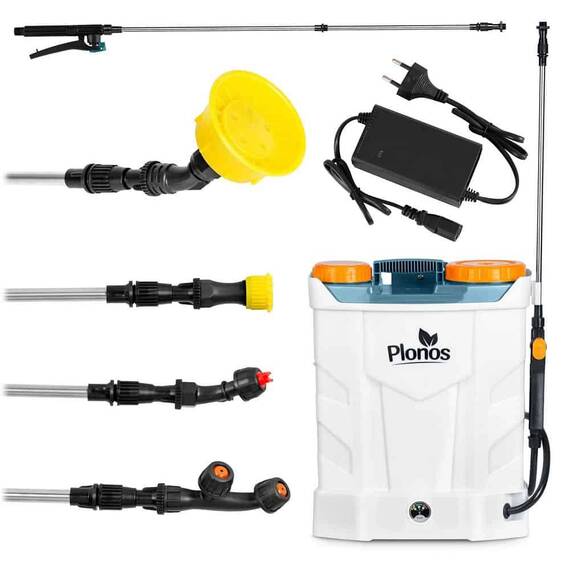 ​Pompa de stropit cu acumulator, plumb-acid, 12 V, 8 Ah, 4 duze diferite, presiune maxima 5,5 bar, debit maxim 3,1 l/min, timp de lucru 3-4 ore, 45 x 36 x 17 cm, 16 l - 6- Roveli