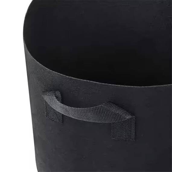 Ghiveci din pasla netesuta DacEnergy©, pentru plante de gradina, legume, flori, ierburi, fructe, plantare, de forma rotunda, cu maner, 20 l, diamentru 30 cm, gri antracit - 6- Roveli