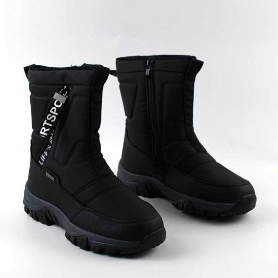 Cizme de zapada , imblanite din material impermeabil  D40219-BLACK, Culoare (12): Negru, Marime (12): 38 - 3- Roveli