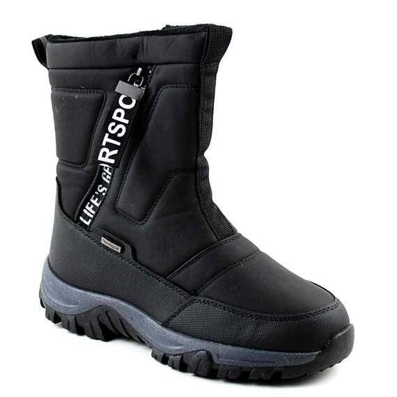 Cizme de zapada , imblanite din material impermeabil  D40219-BLACK, Culoare (12): Negru, Marime (12): 38 - 2- Roveli