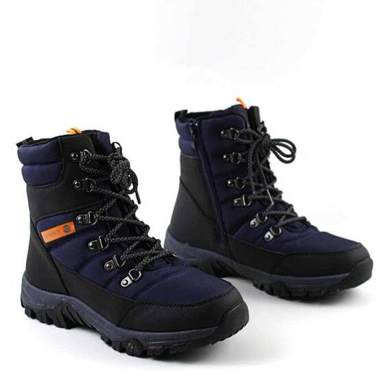 ​Ghete unisex de zapada , imblanite din material impermeabil  D40217-NAVY, Culoare (12): Bleumarin, Marime (12): 39 - 3- Roveli