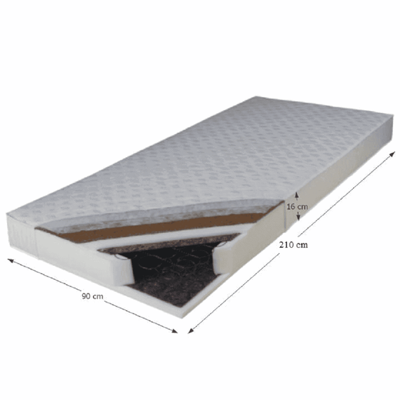 Saltea, cu arcuri, 90x210, KOKOS MEDIUM - 2- Roveli