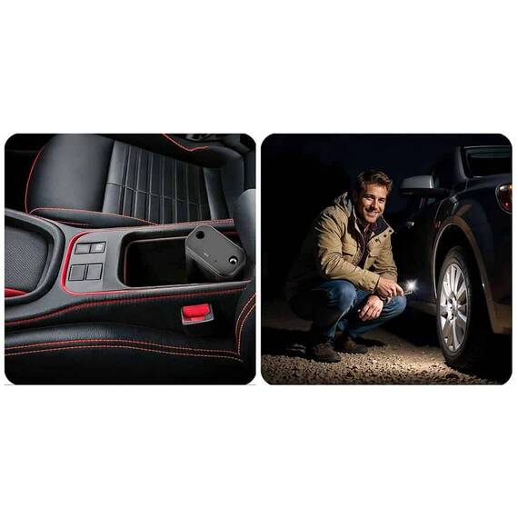 Compresor electric fara fir, afisaj LED, incarcare USB-C, debit aer 18l/min, capacitate baterie 2500mAh, lanterna incorporata - 3- Roveli