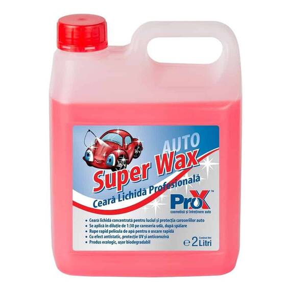 ​Ceara auto Pro-X Super Wax, lichida hidrofoba, protectie antistatica si ainticoroziva de lunga durata, all season, 2 l - - Roveli