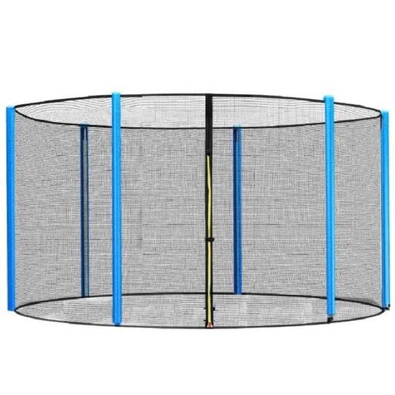 ​Plasa de trambulina pentru exterior, cu fermoar, fabricata din polietilena, potrivit pentru trambuline de 183 cm, 6 stalpi - - Roveli