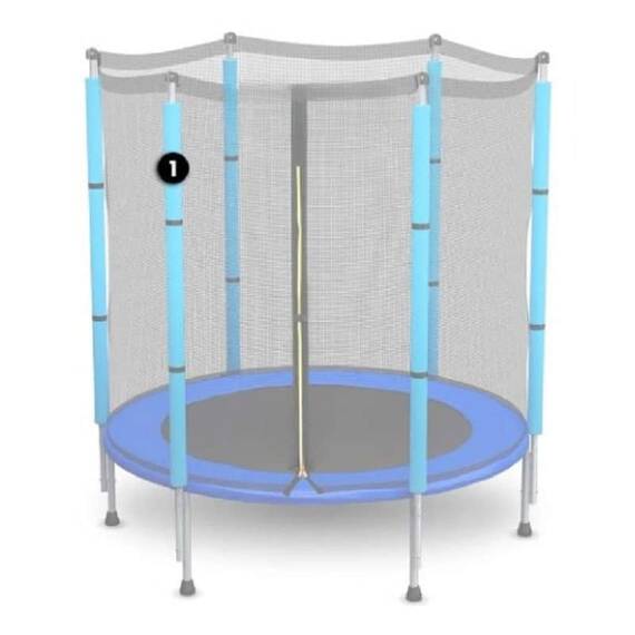 ​Stalp superior conceput pentru trambuline cu diametru de 140 cm cu plasa externa, 77 cm, albastru - 2- Roveli