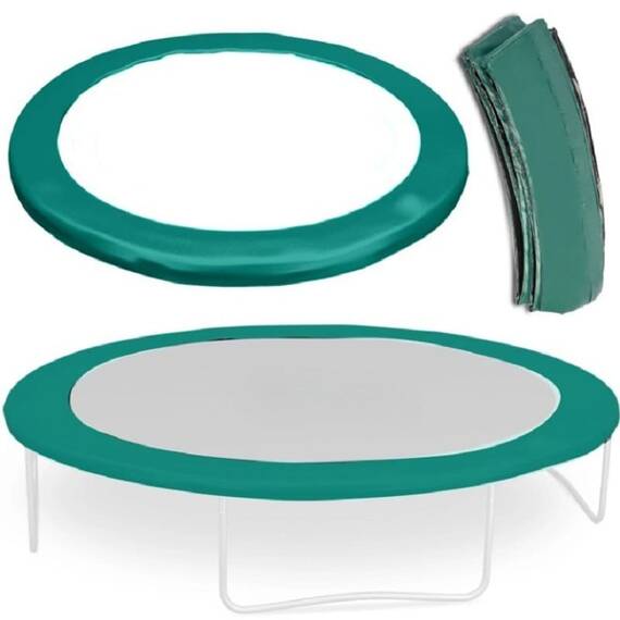 ​Husa de protectie pentru arcuri de trambulina, fabricata din PVC, cu un burete gros, destinata trambulinei de 312/305 cm, latimea 23 cm, verde - 2- Roveli