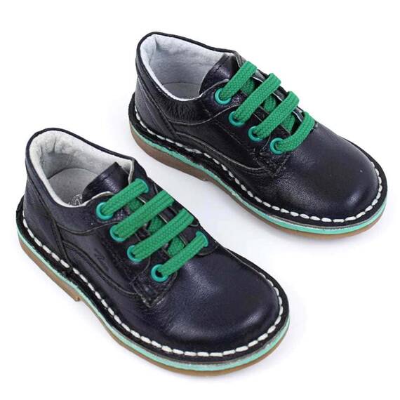 Pantofi usori din piele naturala , pentru copii , cu talpa cusuta 2635-BLEUMARIN/V, Culoare (12): Bleumarin, Marime (12): 24 - 2- Roveli