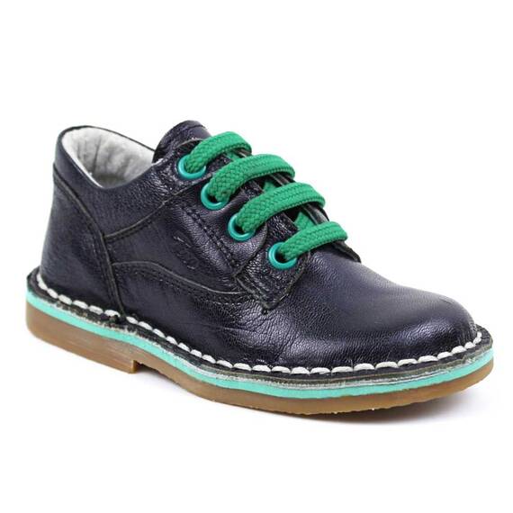 Pantofi usori din piele naturala , pentru copii , cu talpa cusuta 2635-BLEUMARIN/V, Culoare (12): Bleumarin, Marime (12): 24 - - Roveli