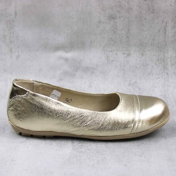 Balerini usori , din piele naturala  , pentru copii 3221-AURIU/S, Culoare (12): Auriu, Marime (12): 31 - 3- Roveli