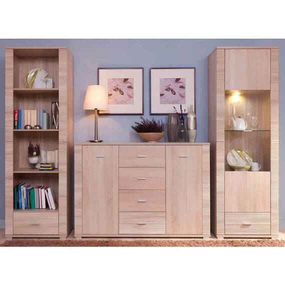 Vitrină tip 5, stejar sonoma, GRAND - 3- Roveli