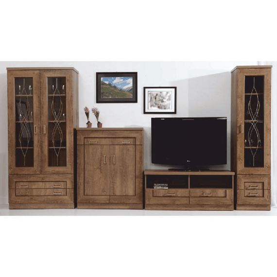 Vitrină, stejar lefkas, TEDY Typ T8 - 5- Roveli