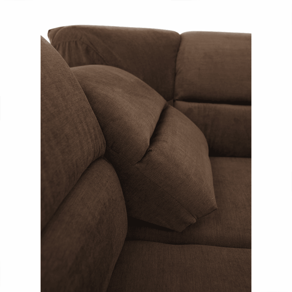 Colţar, piele ecologică maro/material textil maro, SANTIAGO U MARE - 7- Roveli