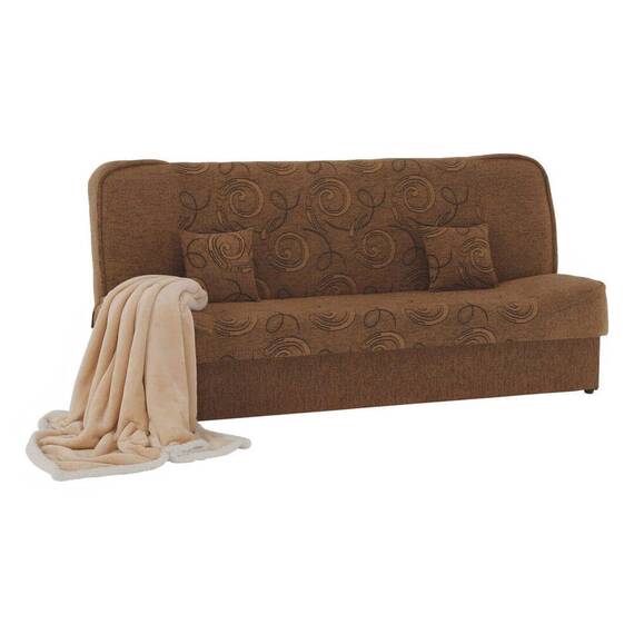 Canapea extensibilă, material textil auriu/model, ASIA NEW - 9- Roveli