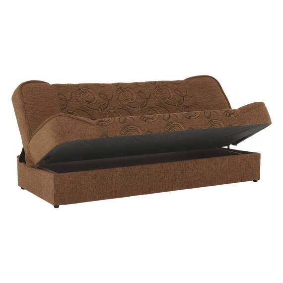 Canapea extensibilă, material textil auriu/model, ASIA NEW - 4- Roveli